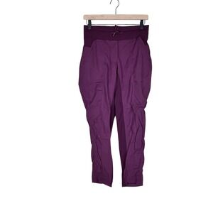 Lululemon Beyond the Studio Crop Purple Jogger Pants High Rise Drawstring 25"